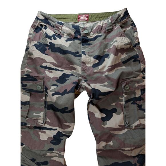 Matchstick Cargo Pants Mens 36 Camouflage Multi Pocket Utility Military Y2K - Picture 6 of 9